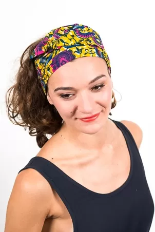 Bandeau à cheveux en coton - Wax Batik